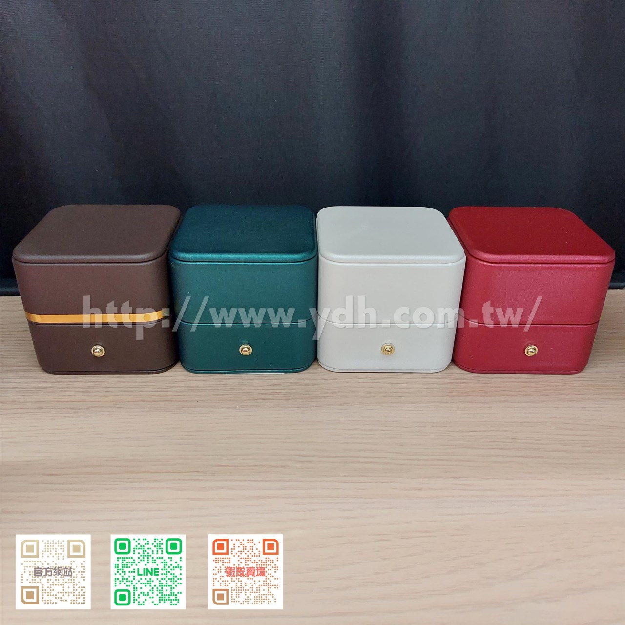 PU金扣項鍊墜子盒