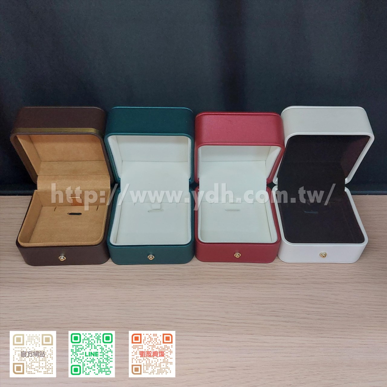 PU金扣項鍊墜子盒