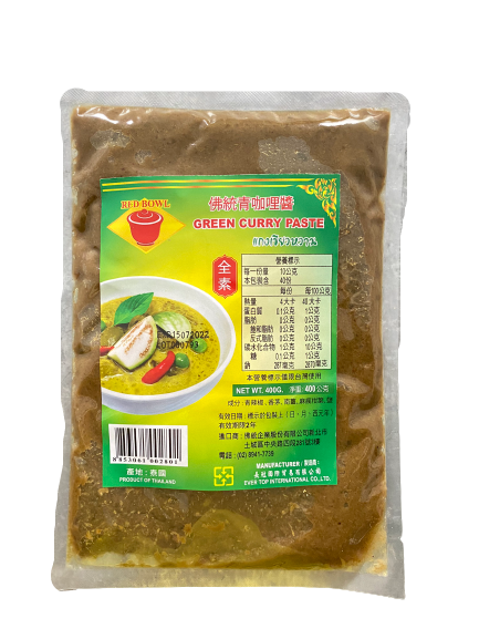 佛統綠咖哩醬(素食)400克，在家輕鬆做出正宗泰式綠咖哩，香辣濃郁、純素配方，台南高雄屏東快速配送