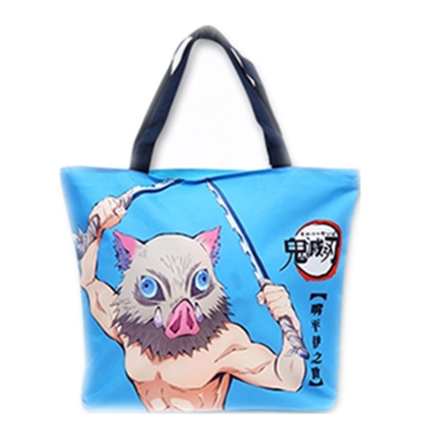 鬼滅之刃  (拉鍊)  橫式 帆布 大購物袋   4款    4713077262344  