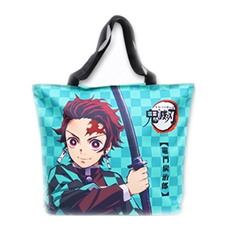 鬼滅之刃  (拉鍊)  橫式 帆布 大購物袋   4款    4713077262344  