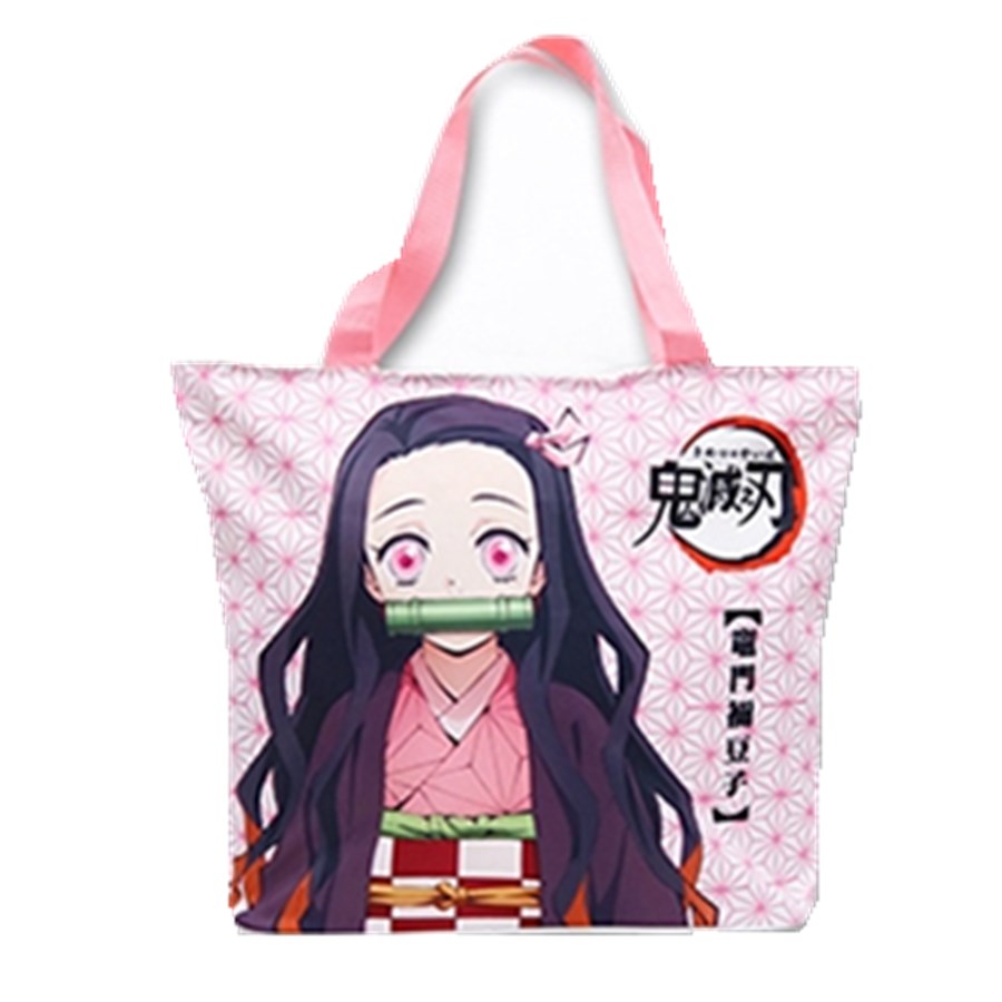 鬼滅之刃  (拉鍊)  橫式 帆布 大購物袋   4款    4713077262344  