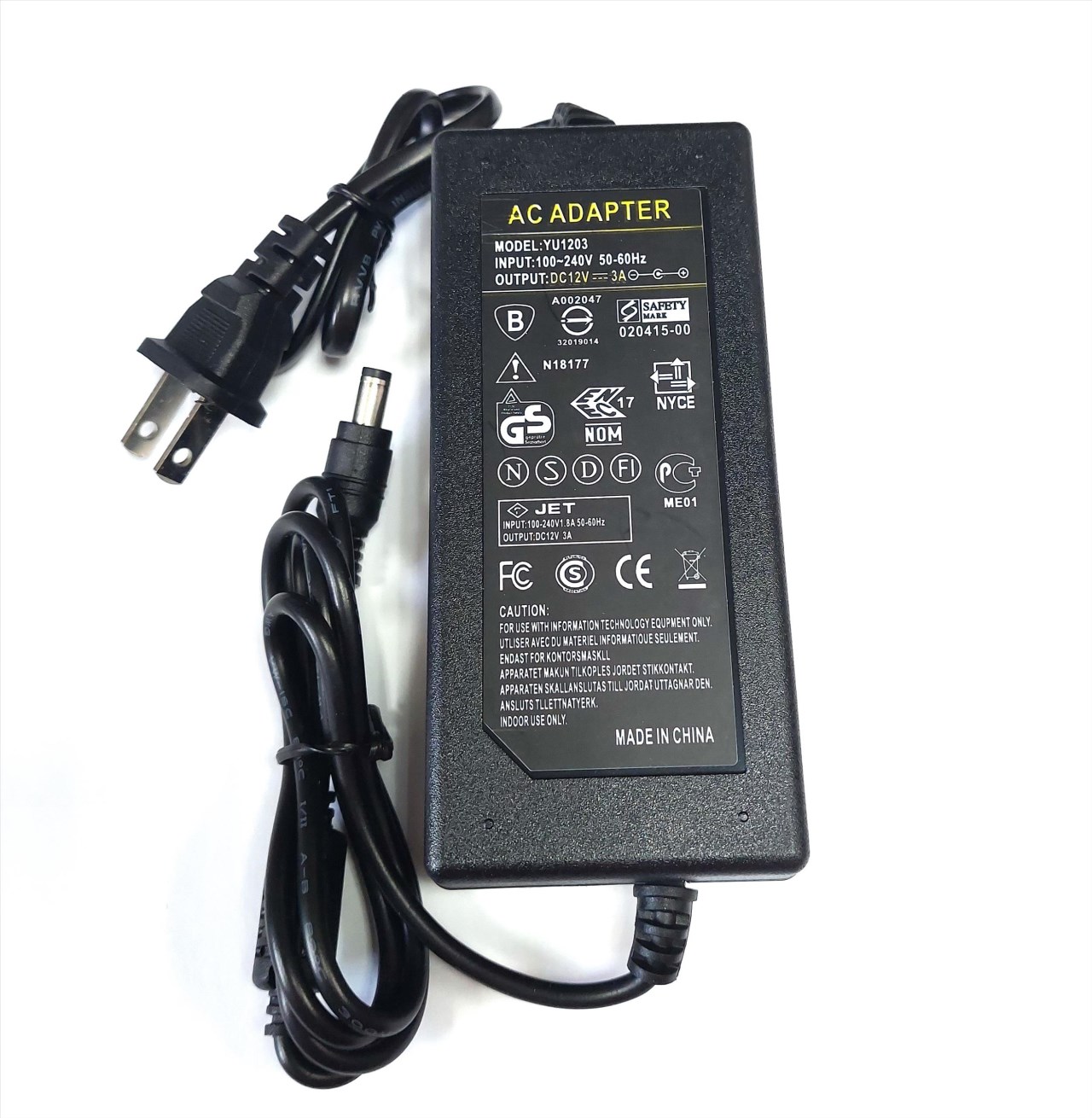 變壓器 12V 3A  5.5/2.5