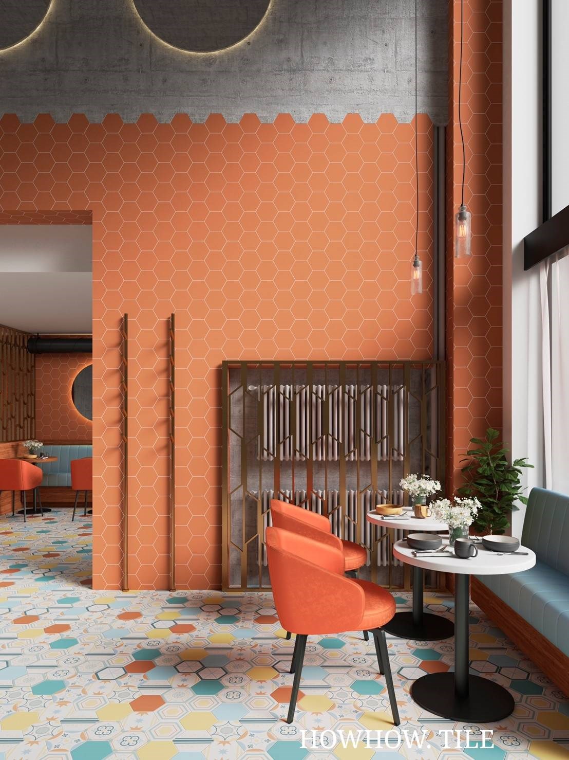 西班牙 聖塔尼亞六角素花磚（14*16）JY196.222