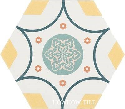 西班牙 聖塔尼亞六角素花磚（14*16）JY196.222