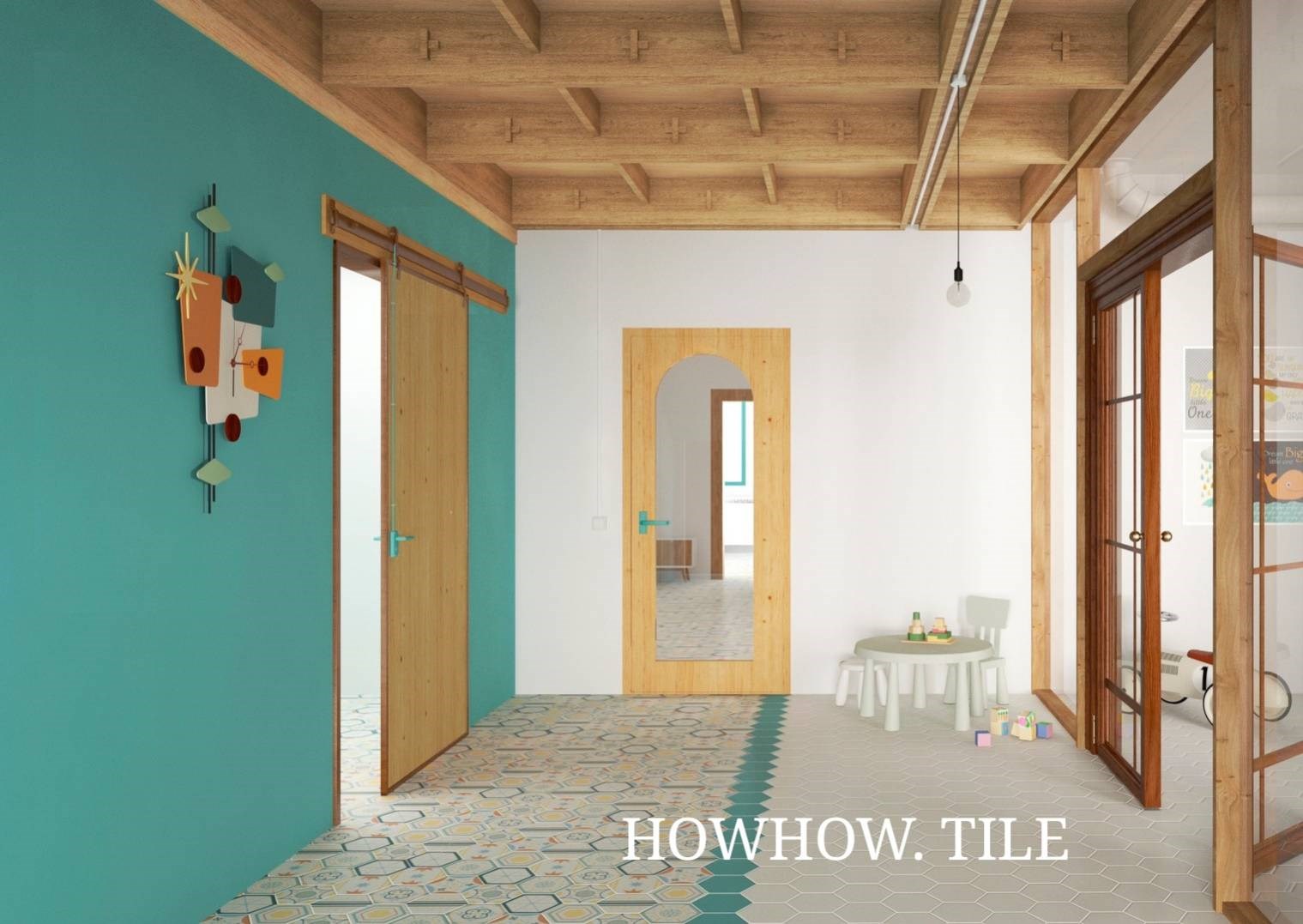 西班牙 聖塔尼亞六角素花磚（14*16）JY196.222