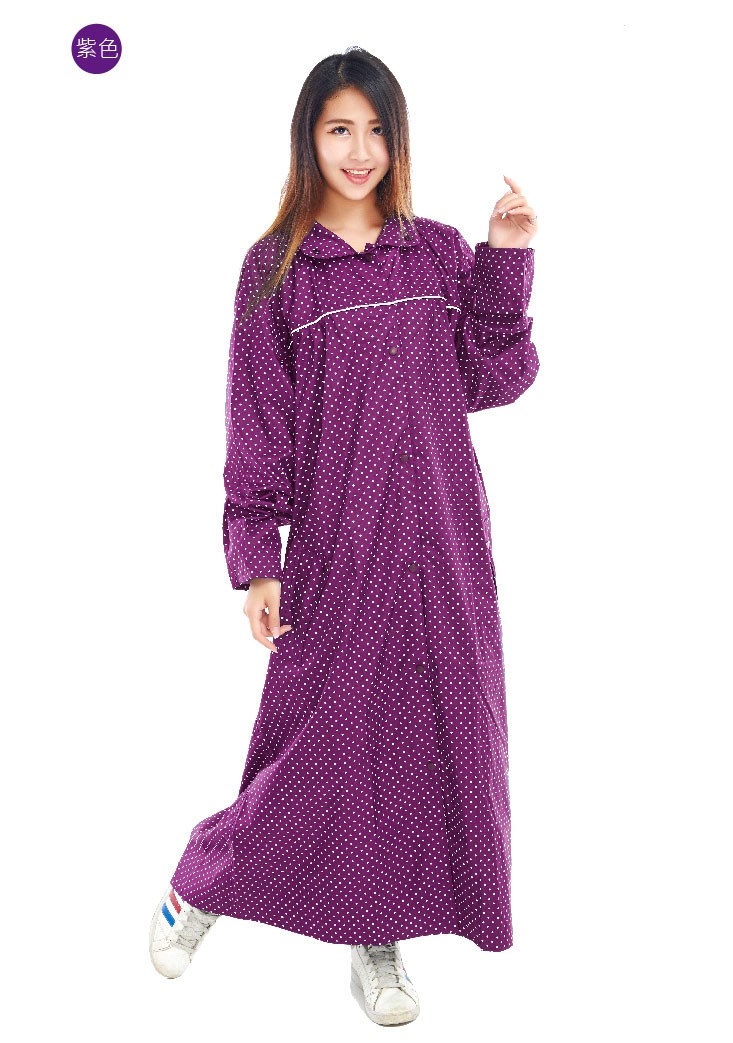 Pierre Cardin 皮爾卡登 嬌點露可 前開式雨衣 點點雨衣 雨衣 (拉鍊式)(有帽子)