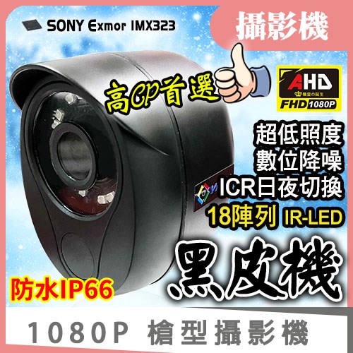  AHD 1080P SONY Exmor 陣列 IR LED 防水監視監控攝影機 黑皮機