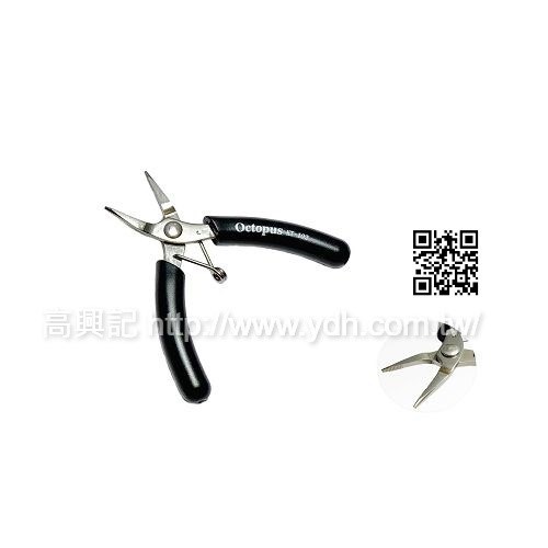 Octopus 台灣100mm 不鏽鋼有牙尖嘴鉗(彈簧)2