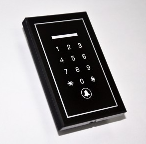 Proximity card reader with touch keypad