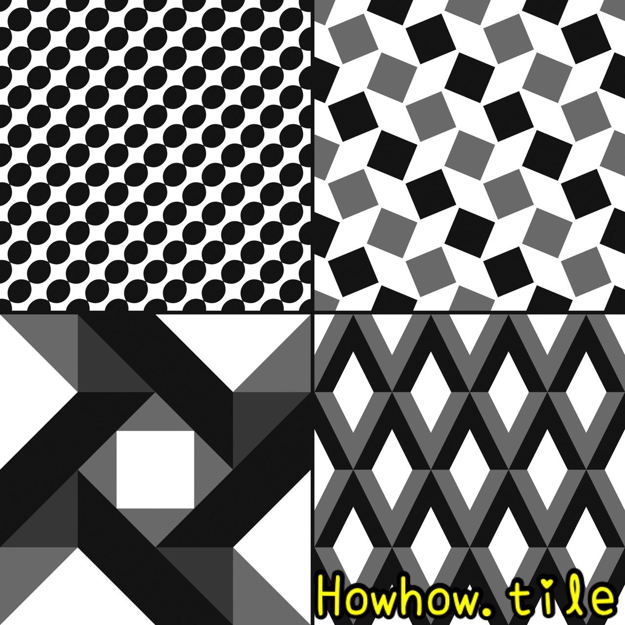 國產黑色調花磚(尺寸30*30)WM320