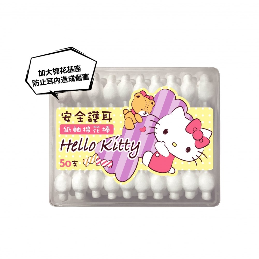 Hello  Kitty   安全護耳紙軸棉花棒50入  4715664203181 