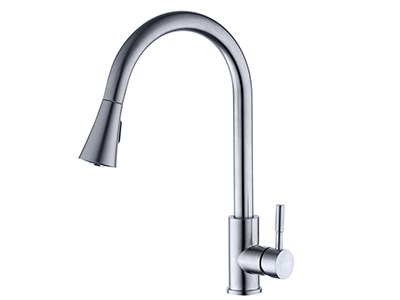 鵝頸抽拉不鏽鋼廚房龍頭