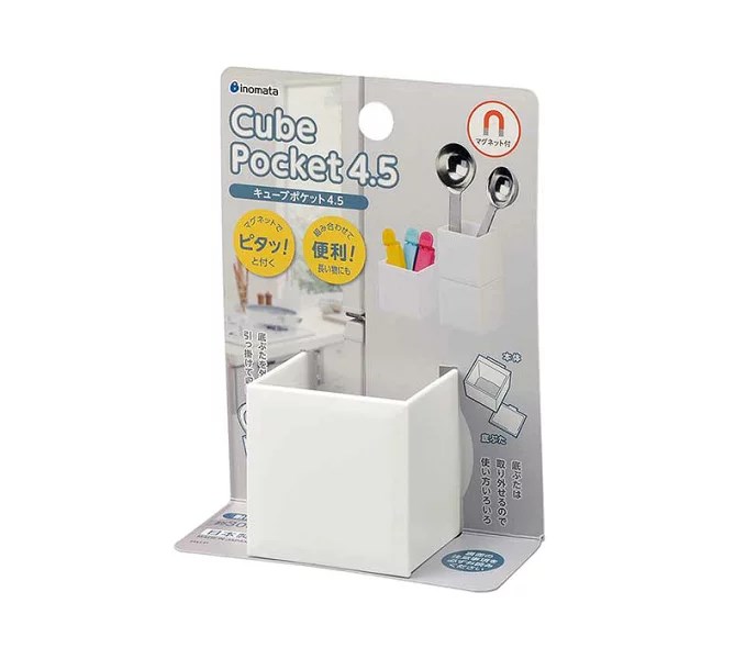 日本製  inomata    5096 Cube  吸鐵收納小物盒-大  4905596509660