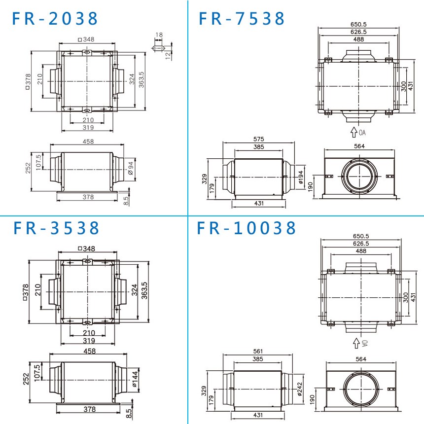 【宇豐國際】含稅 阿拉斯加ALASKA  FR-10038 Ø10"空氣淨化箱 過濾PM2.5 另賣場有FR-7538 Ø8"