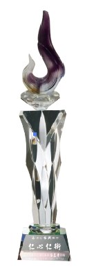 琉璃水晶獎座-656水晶+底座+琉璃 