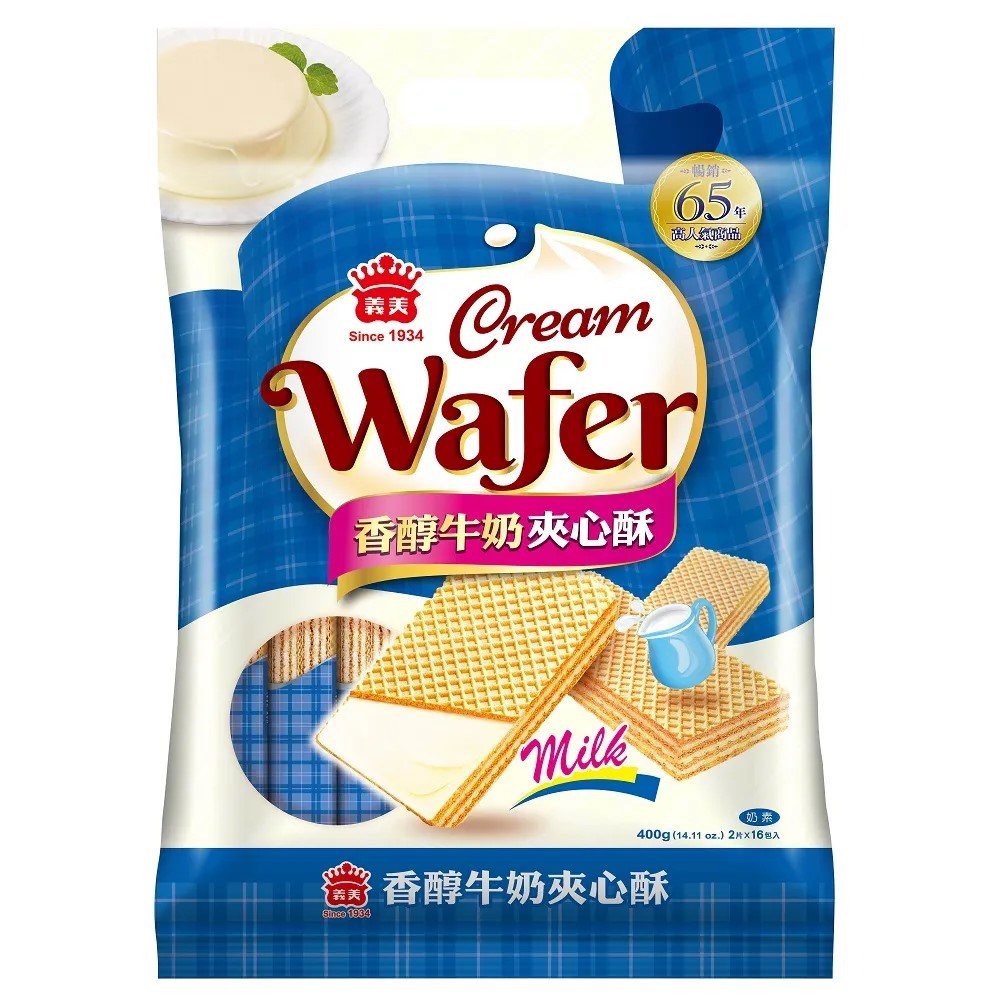 義美夾心酥經濟包-牛奶(400g)