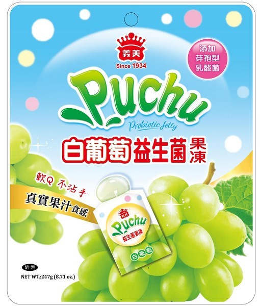 義美噗啾益生菌果凍(白葡萄)247g