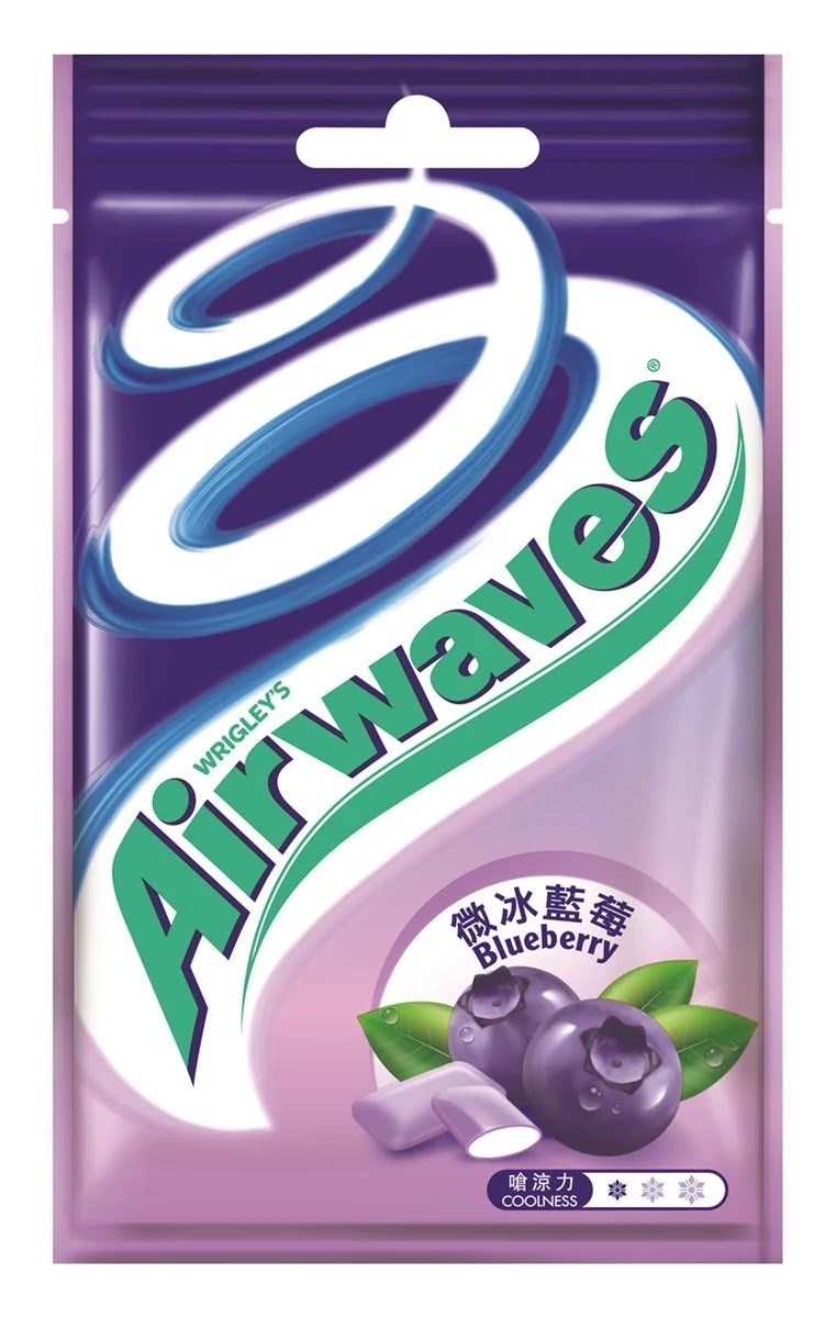 Airwaves無糖口香糖-微冰藍莓(28gX10包盒)