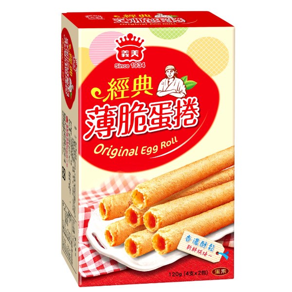 義美薄脆蛋捲-經典原味120g