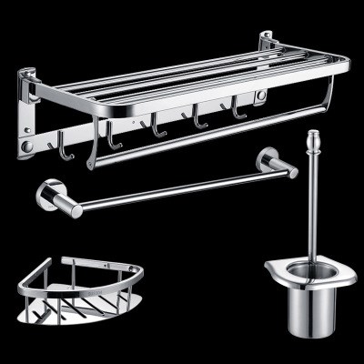 304#四件套(衣物架.毛巾桿.三角架.馬桶刷)