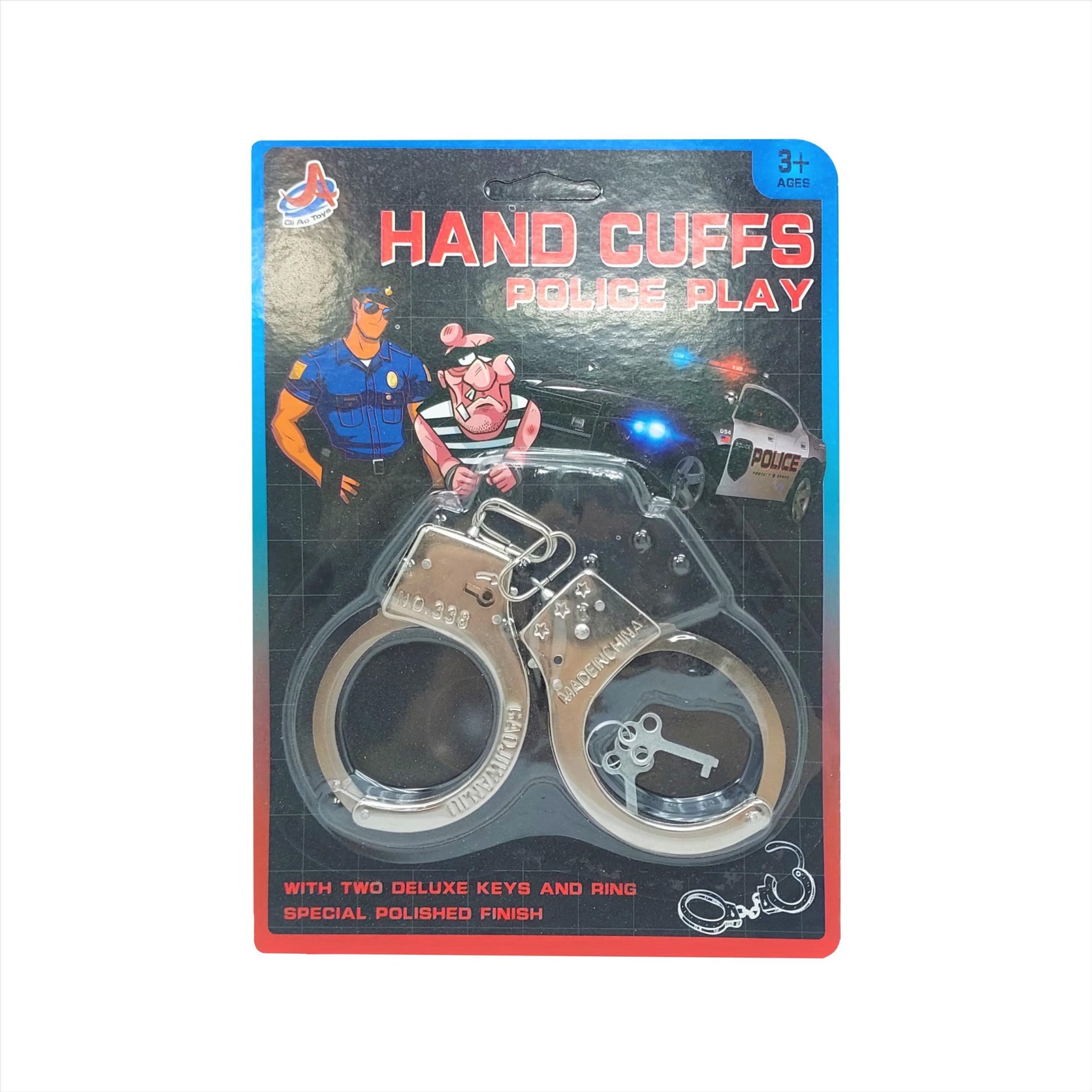 玩具,手銬,玩具手銬,兒童手銬,警察手銬,小警察手銬,仿真全金屬手銬,金屬手銬,不變型,不銹鋼,安全開關,整人玩具,