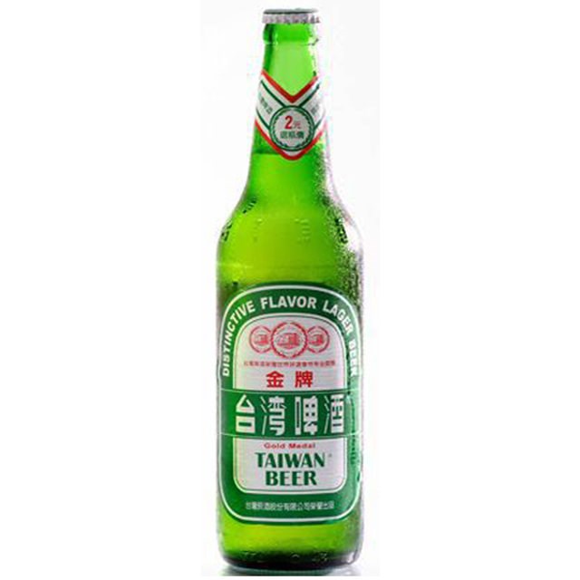 台灣金牌啤酒600ml TAIWAN BEER GOLD GLASS BOTTLE