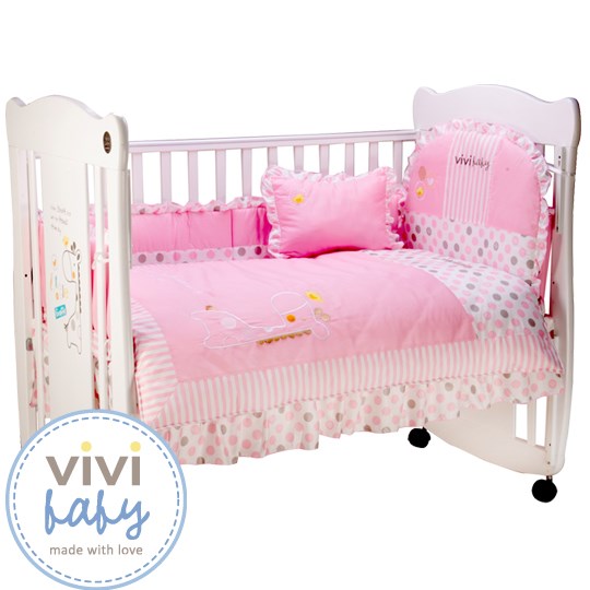 vivibaby 長頸鹿七件組寢具