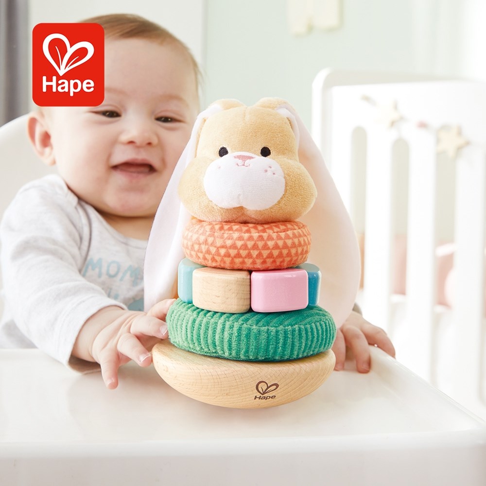 德國Hape 趣味小兔子堆塔