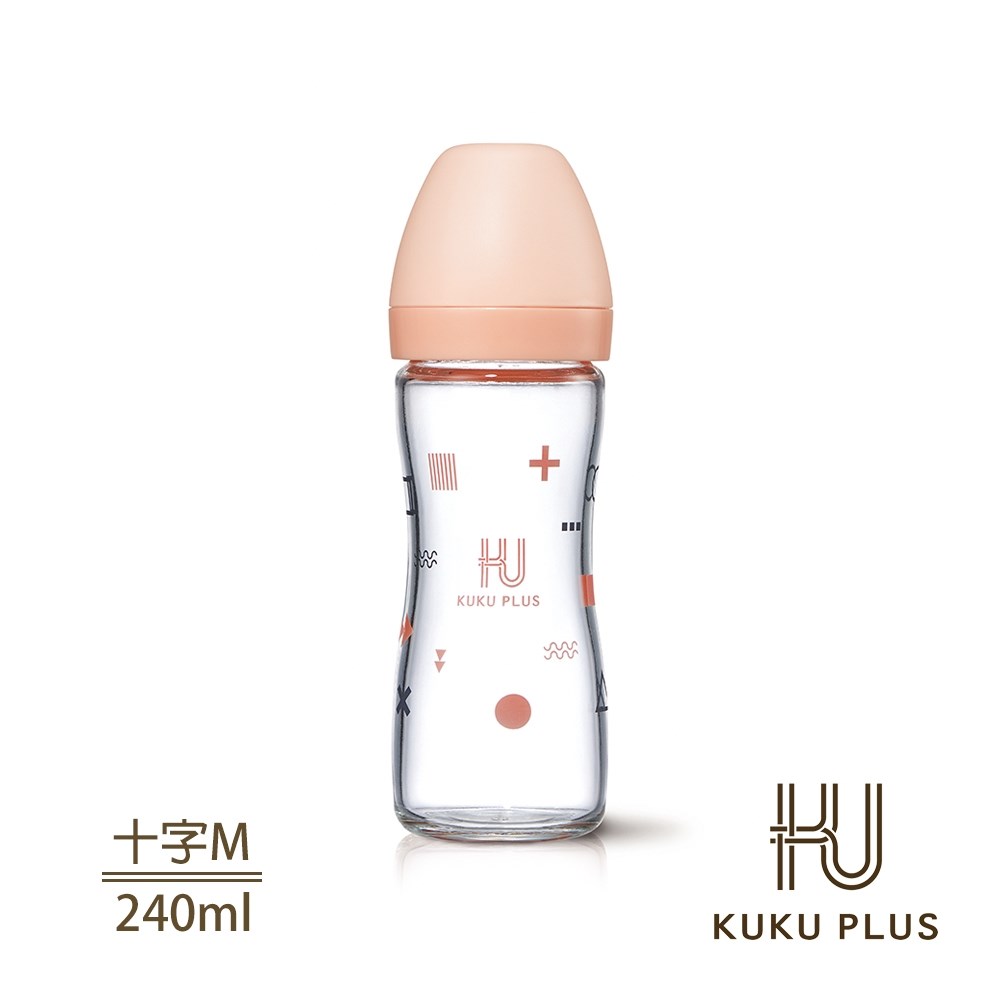 酷咕鴨 KUKU PLUS純真之瞳寬口玻璃奶瓶