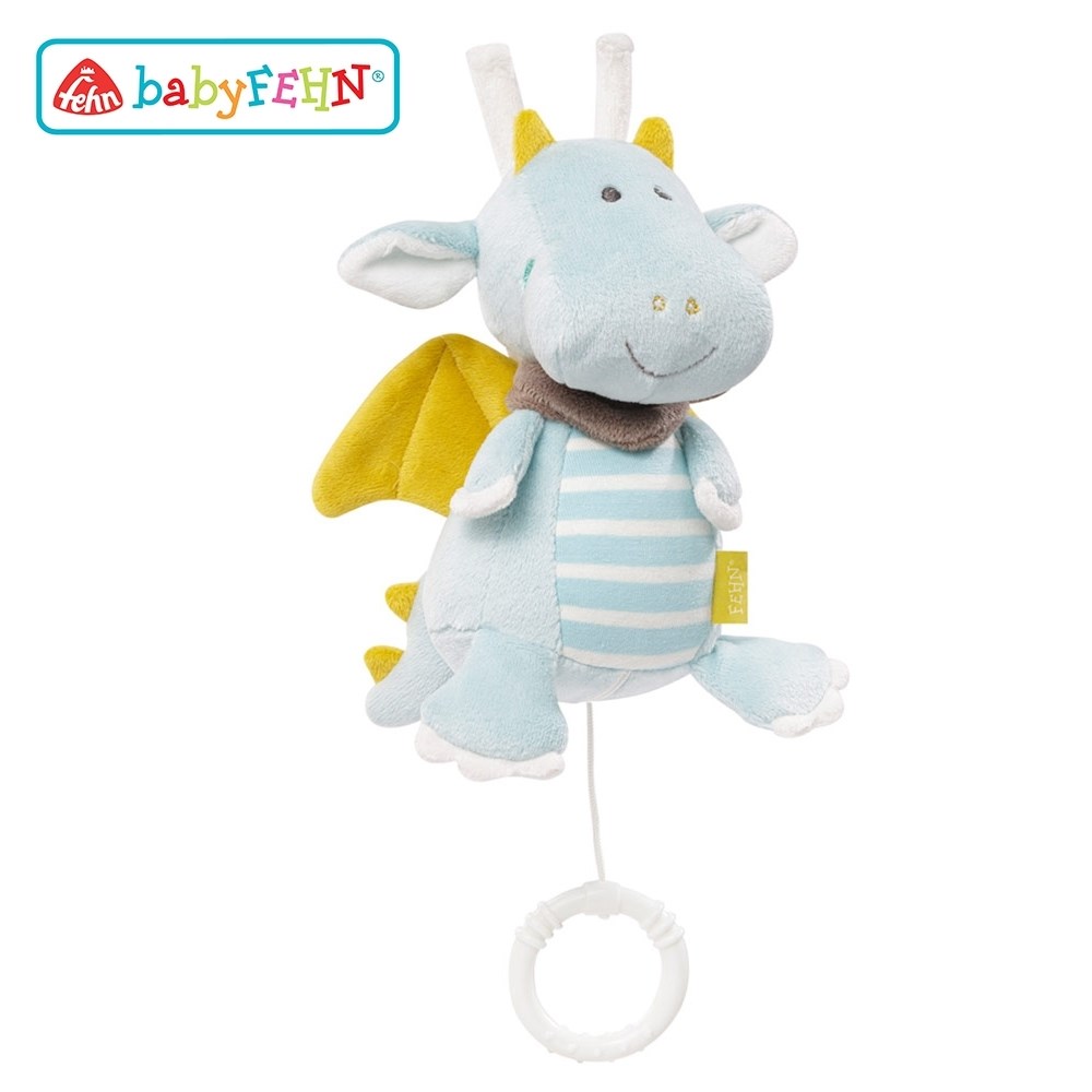 德國《baby FEHN 芬恩》小飛龍 甜心獨角獸 迷你拉環音樂鈴