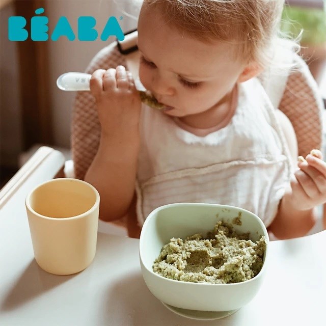 BEABA 矽膠學習餐具4件組