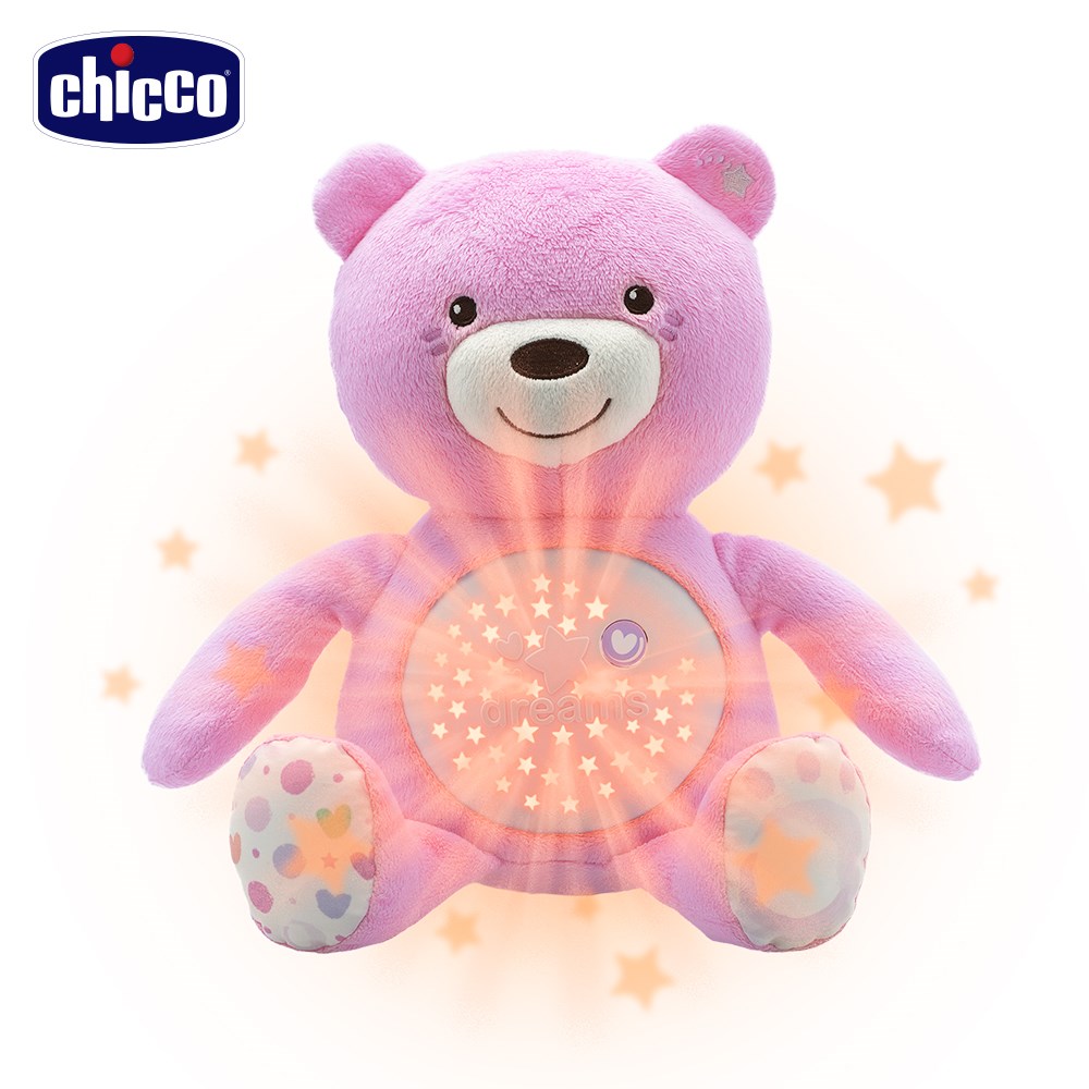 chicco 彩虹投射甜蜜晚安熊