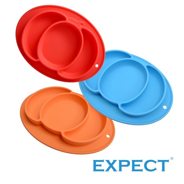 EXPECT 兒童南瓜造型矽膠餐盤