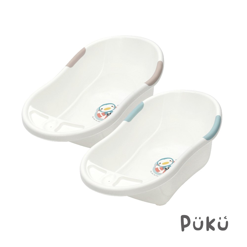 PUKU 藍色企鵝 雙色浴盆-L