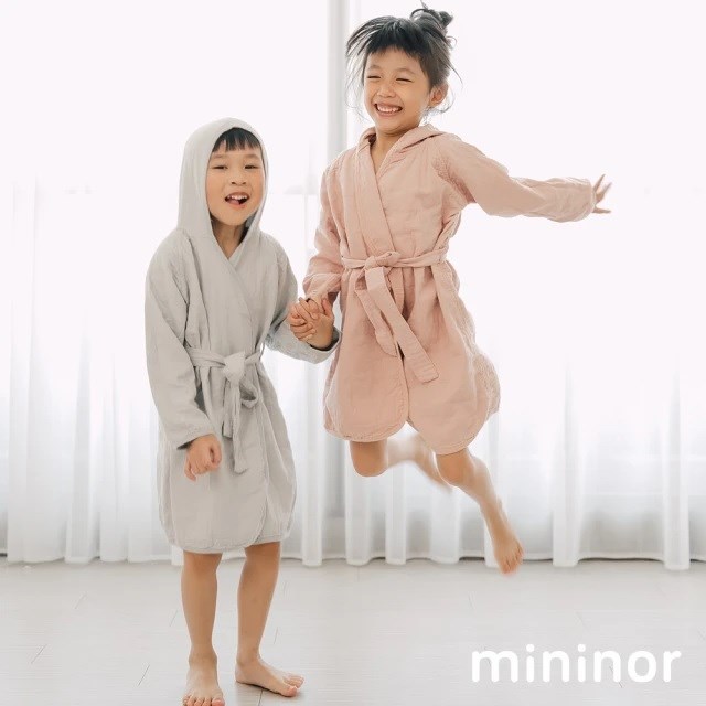 丹麥mininor 有機棉紗布浴袍