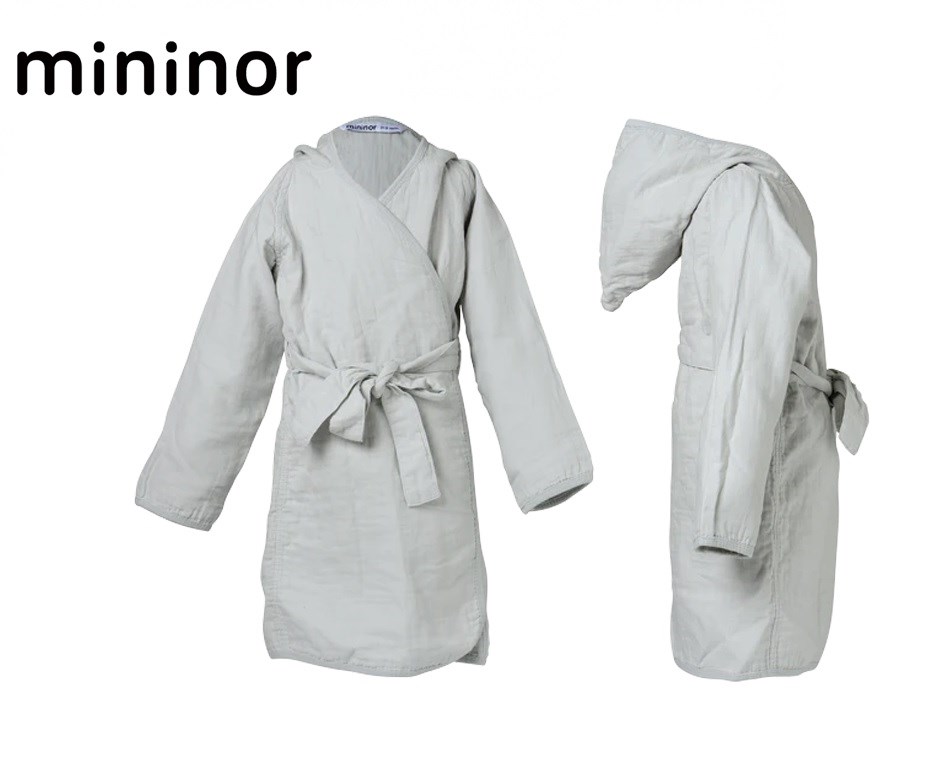 丹麥mininor 有機棉紗布浴袍
