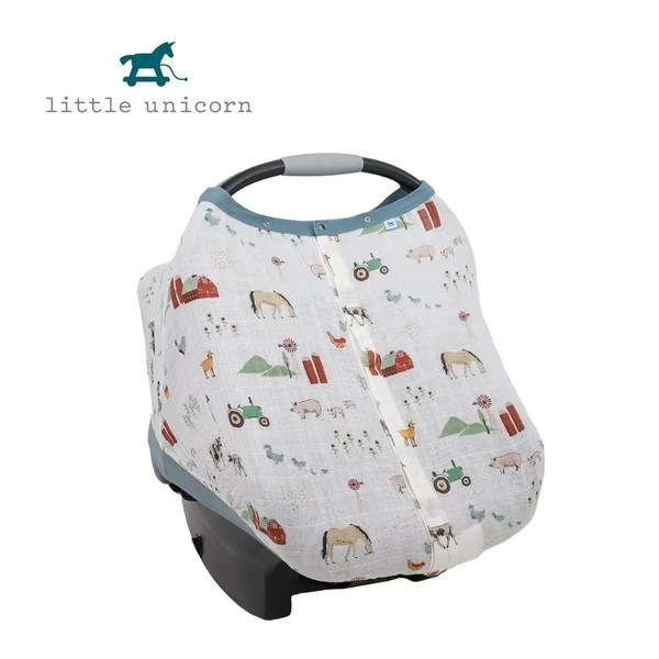 Little Unicorn 純棉紗布提籃罩 2代