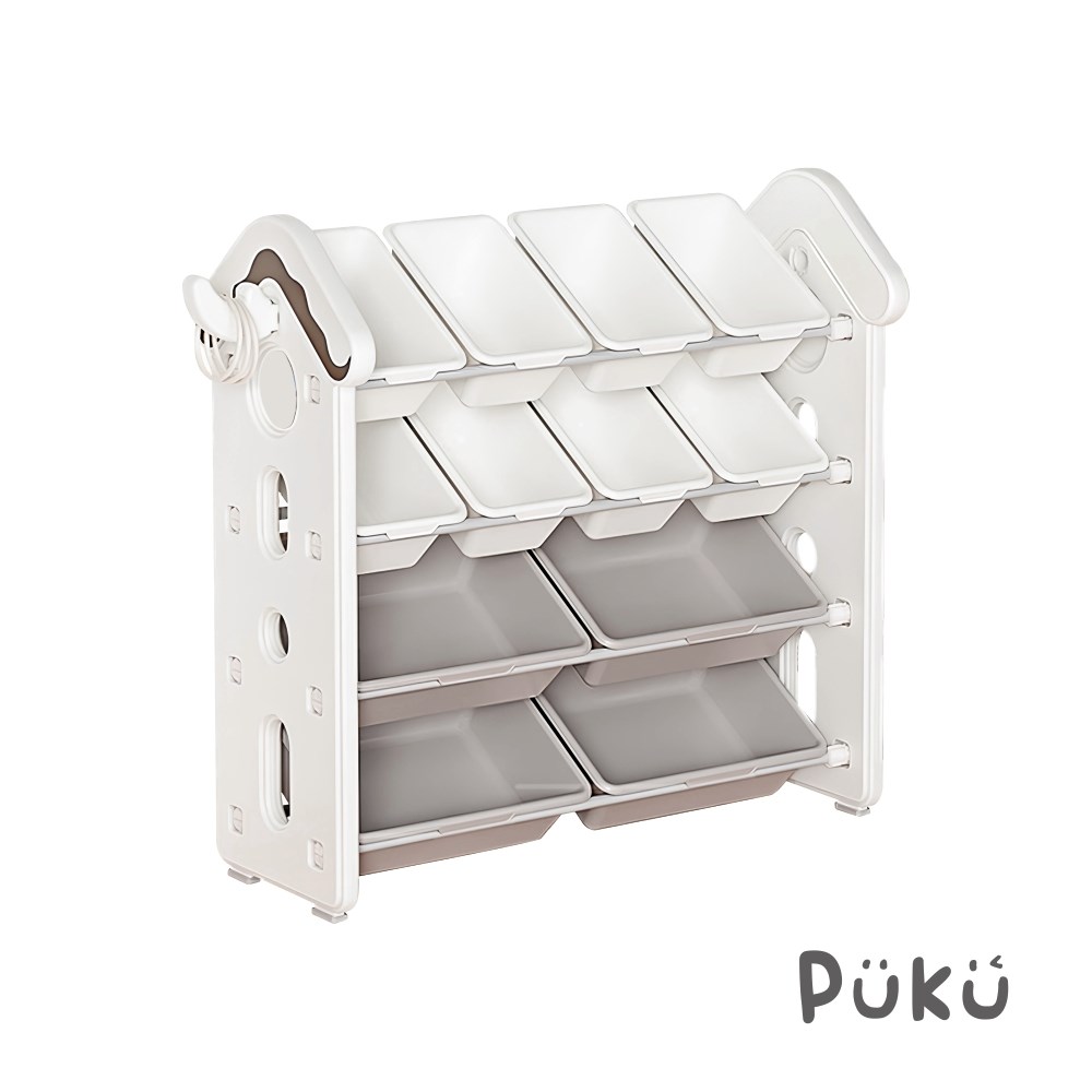 PUKU藍色企鵝 「UNI有你宅」玩具收納櫃4+8件組