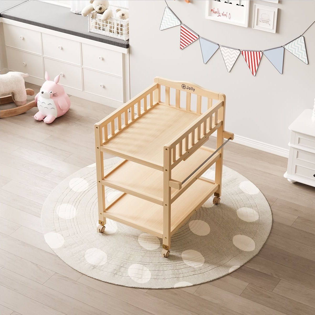 英國 Jolly 木製嬰兒尿布台