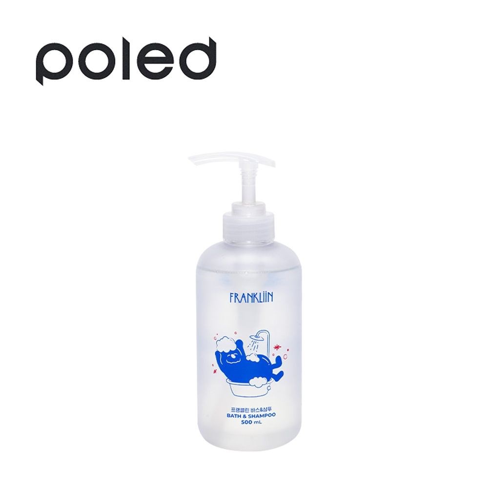 poled 韓國 FRANKLiiN 寶寶無添加 2in1沐浴洗髮露 500ml 