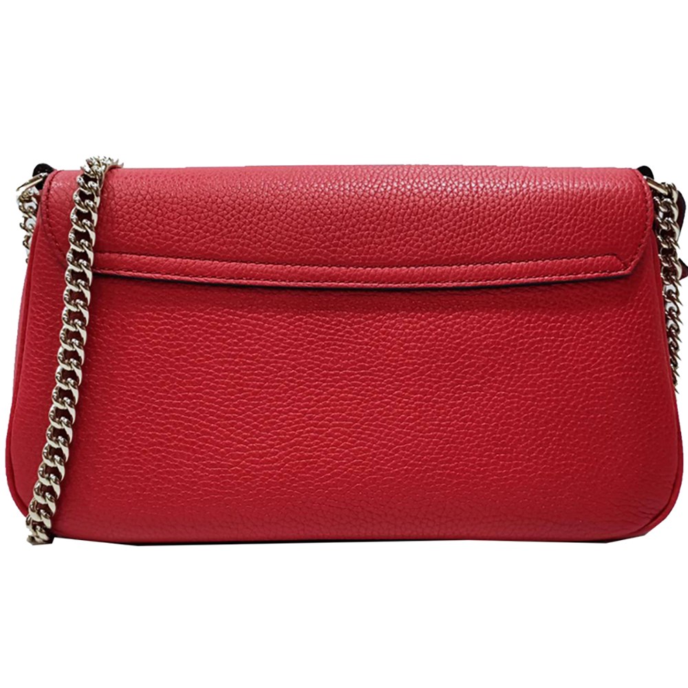 【GUCCI 】536224 雙G流蘇掀蓋斜背包/肩背包(紅色)