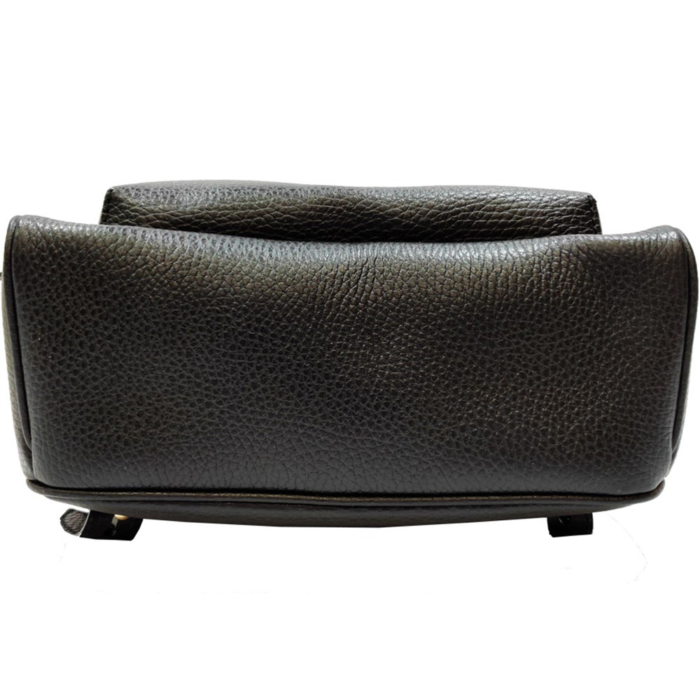 【GUCCI 】536192 SOHO經典GG LOGO牛皮金鍊後背包(黑色)