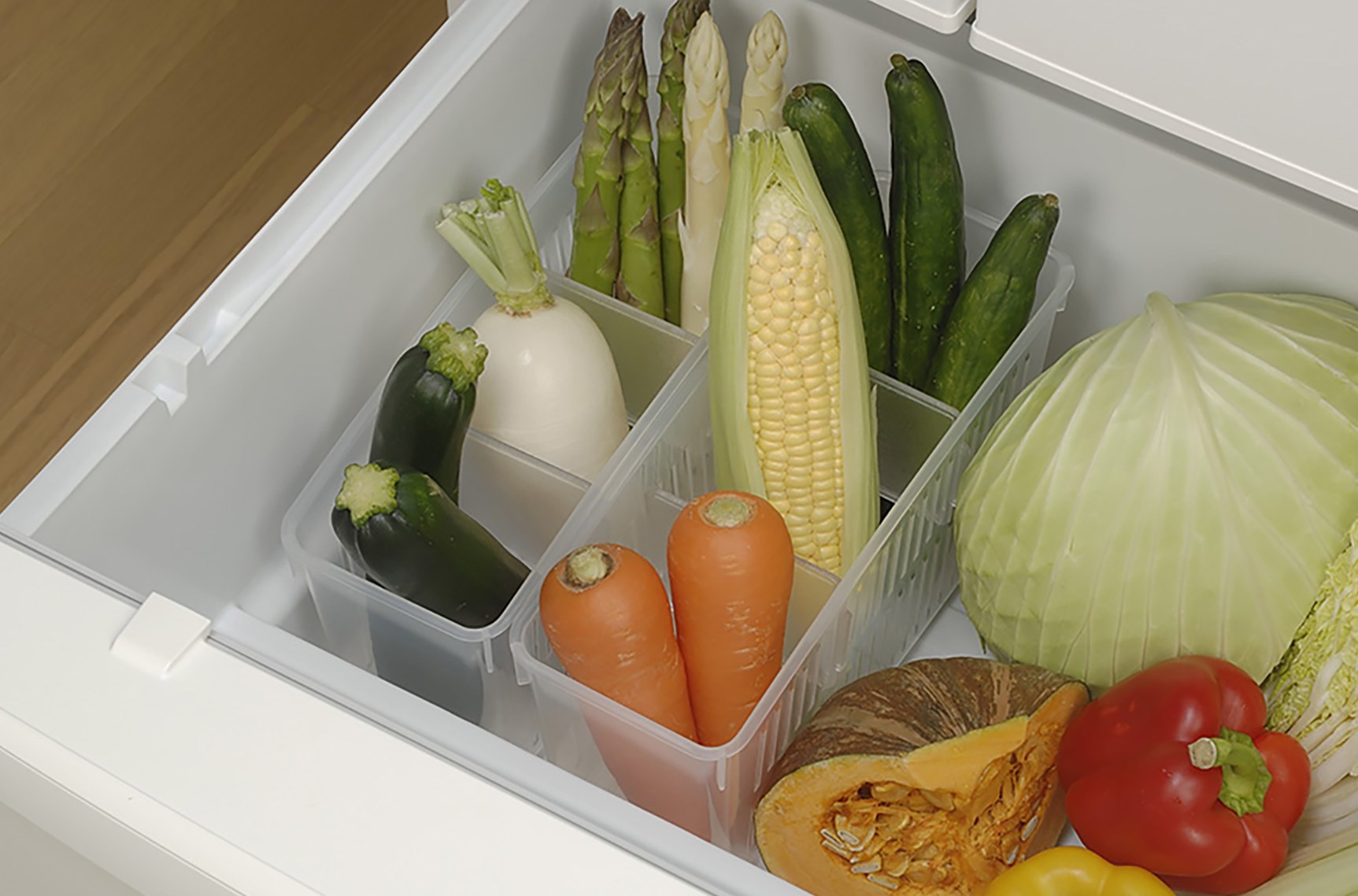 日本製   inomata   0364  冷藏庫 野菜 分隔盒  4905596036401 