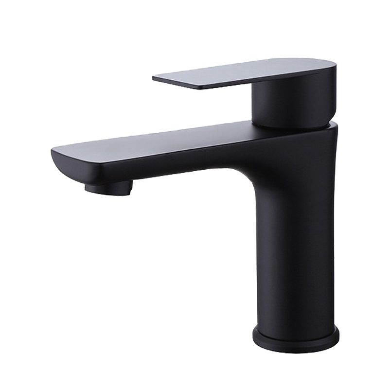 平面圓身無鉛水龍頭-黑