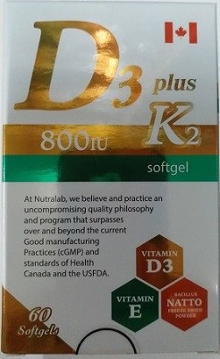 益健欣維生素D3複方膠囊//Naturing D3 Plus K Softgel 60'S