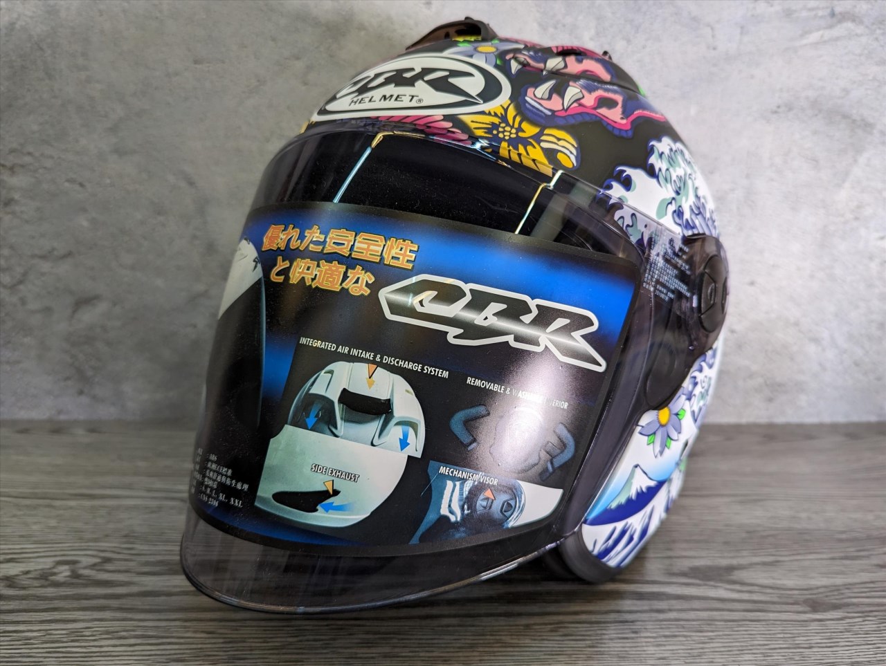 《遠古騎士》CBR S70 浮世繪 消光黑 內襯全可拆洗 半罩 復古帽 安全帽