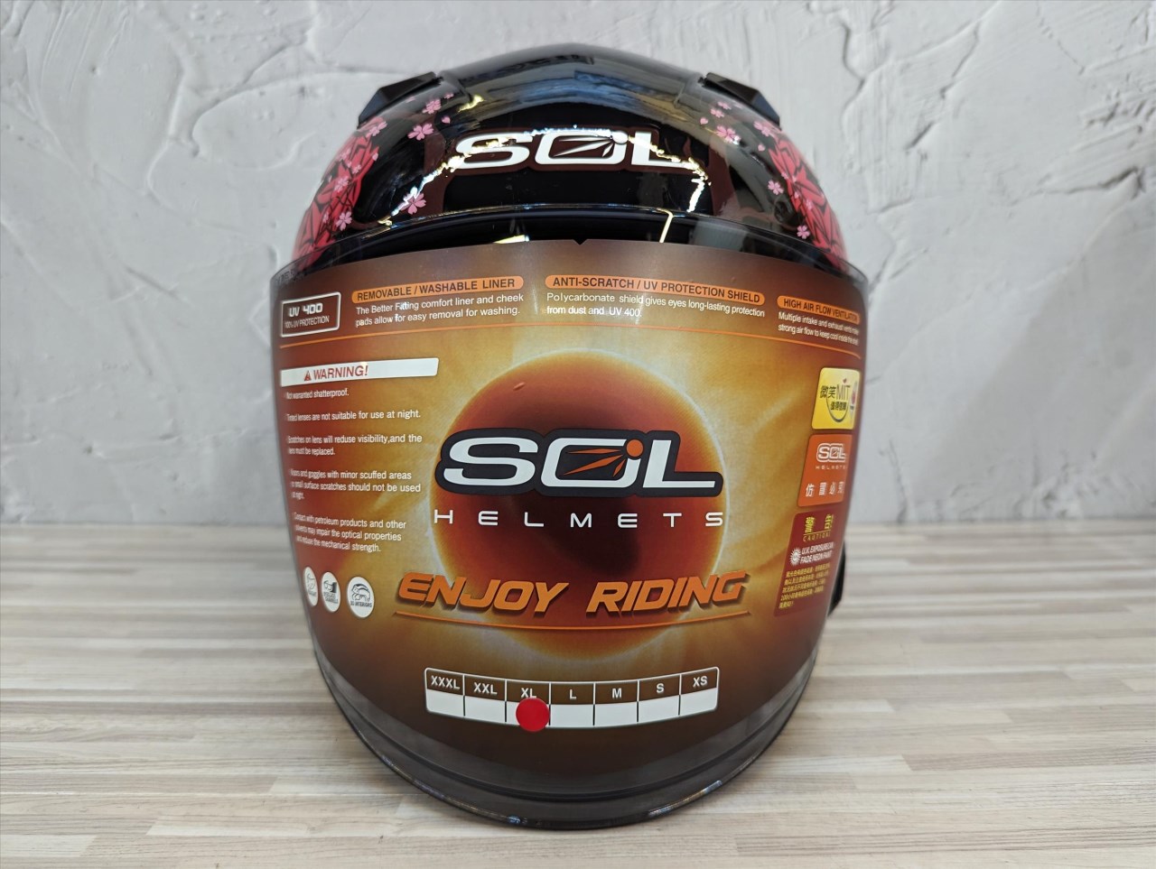 《遠古騎士》SOL SO7E SO-7E 浮世繪 黑/紅半罩內藏墨鏡 雙D扣 雙層鏡 安全帽 