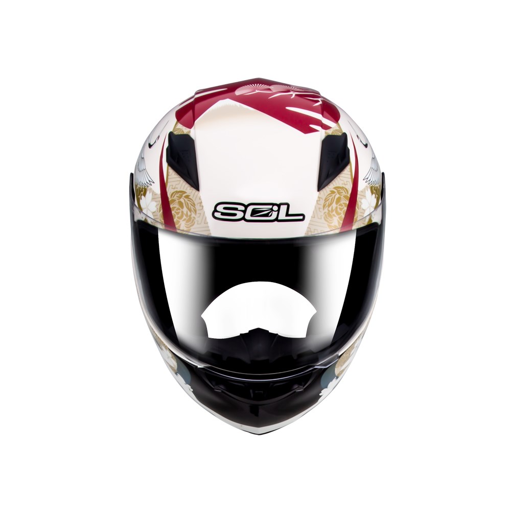 《遠古騎士》SOL SF2M SF-2M 浮世繪 米白/紅 全罩 安全帽 輕量化