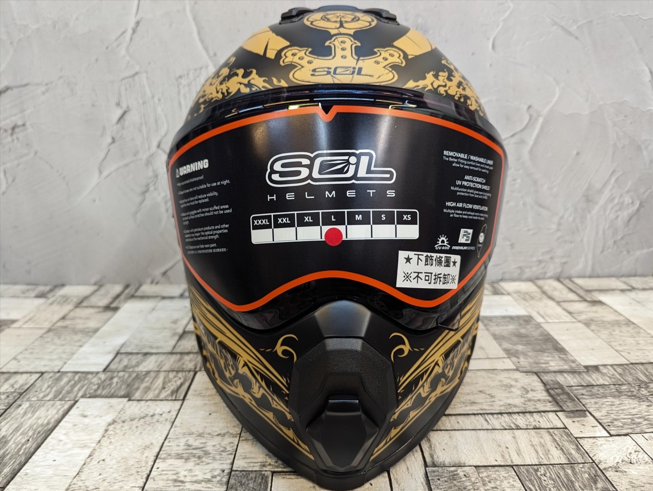 《遠古騎士》SOL SS-2P 織田信長 消光黑/金 越野帽 全罩式安全帽 雙D扣